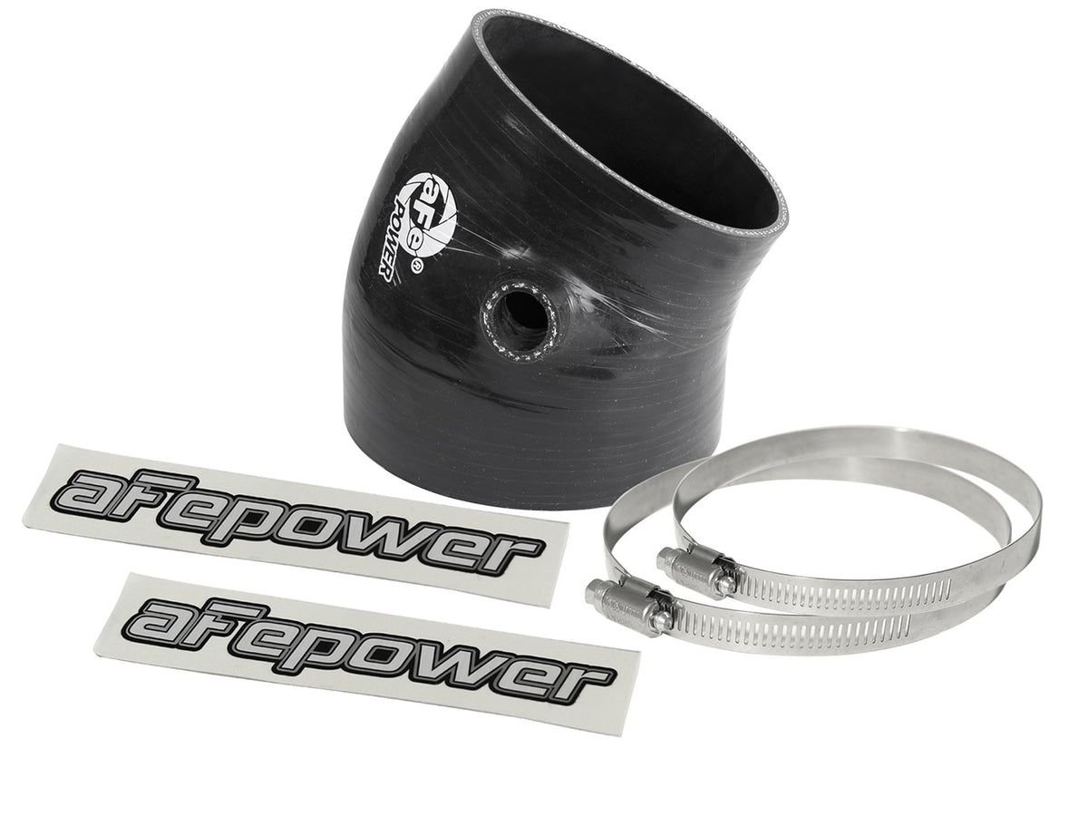 Magnum Force Cold Air Intake System Spare Parts Kit (4-3/8 Inch ID to 3-3/4 Inch ID x 30 Deg.) Elbow Reducing Coupler - Black aFe Power