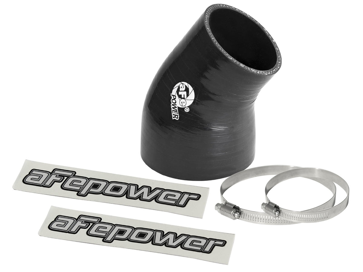 Magnum Force Cold Air Intake System Spare Parts Kit (3 Inch ID to 2-1/4 Inch ID x 35 Deg.) Elbow Reducing Coupler - Black aFe Power