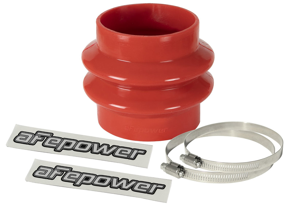 Magnum Force Cold Air Intake System Spare Parts Kit (3-1/8 Inch ID to 3 Inch x 3-1/2 Inch L) Straight Reducing Bellow-Coupler - Red aFe Power