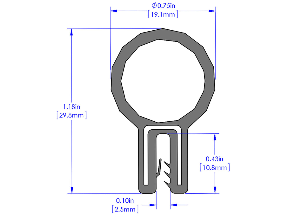 Magnum Force Cold Air Intake Replacement Trim Seal Kit 1/16 Inch X 3/4 Inch seal bulb X 36 Inch L aFe Power-1