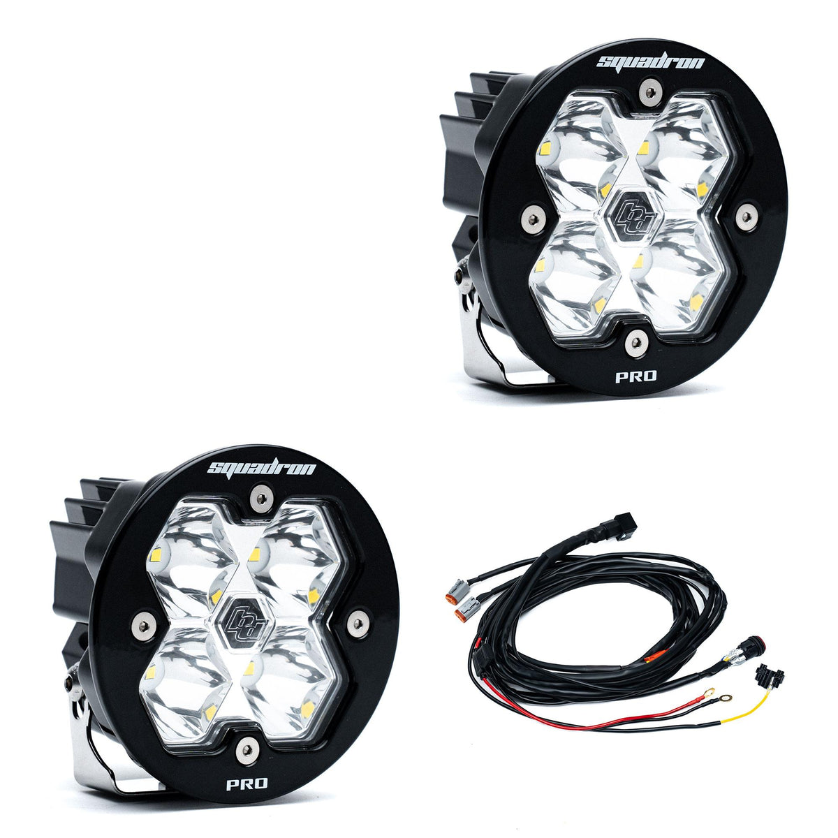 Squadron-R 2.0 Pro Black LED Auxiliary Light Pod Pair Universal Clear Baja Designs-3