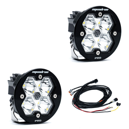 Squadron-R 2.0 Pro Black LED Auxiliary Light Pod Pair Universal Clear Baja Designs-3