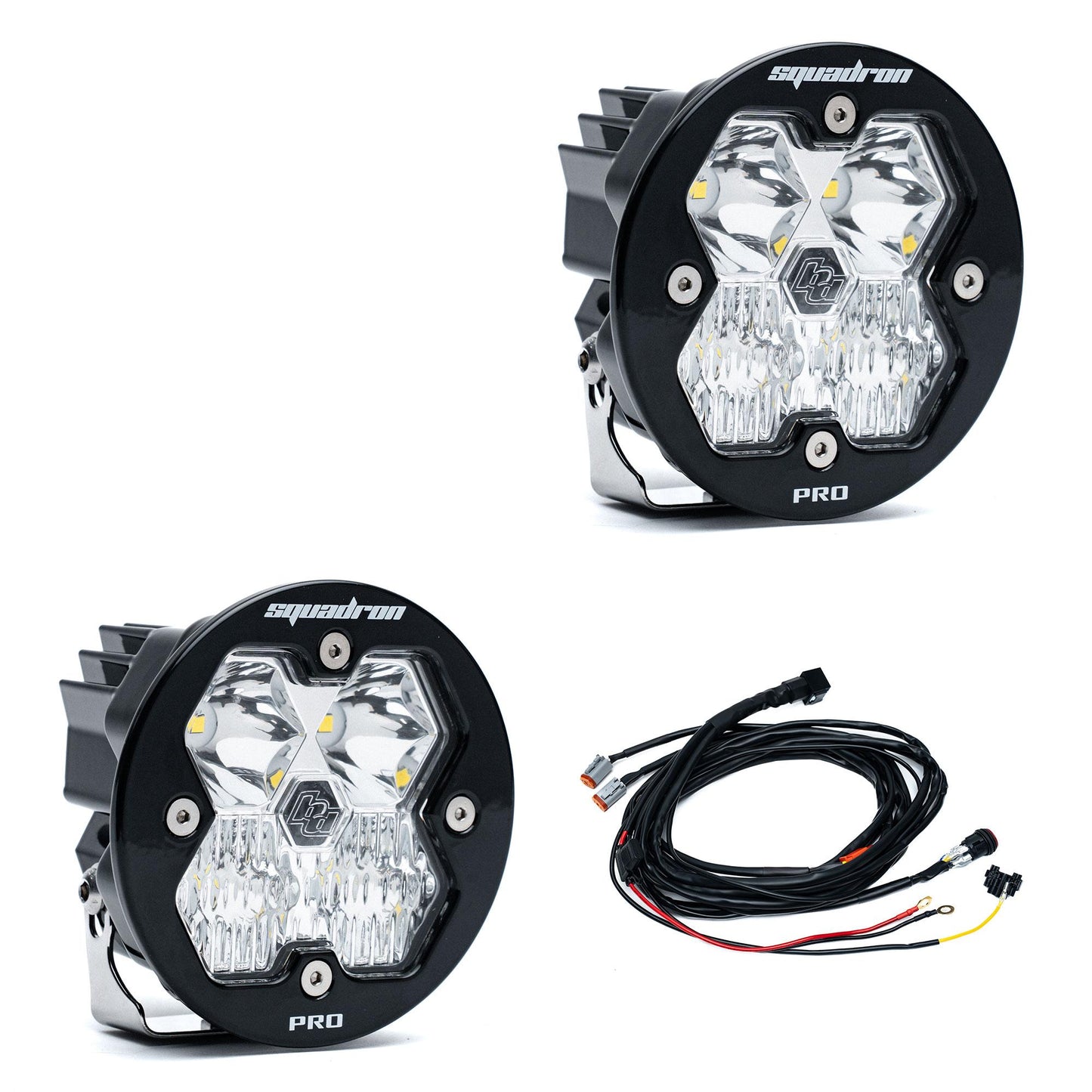 Squadron-R 2.0 Pro Black LED Auxiliary Light Pod Pair Universal Clear Baja Designs-2