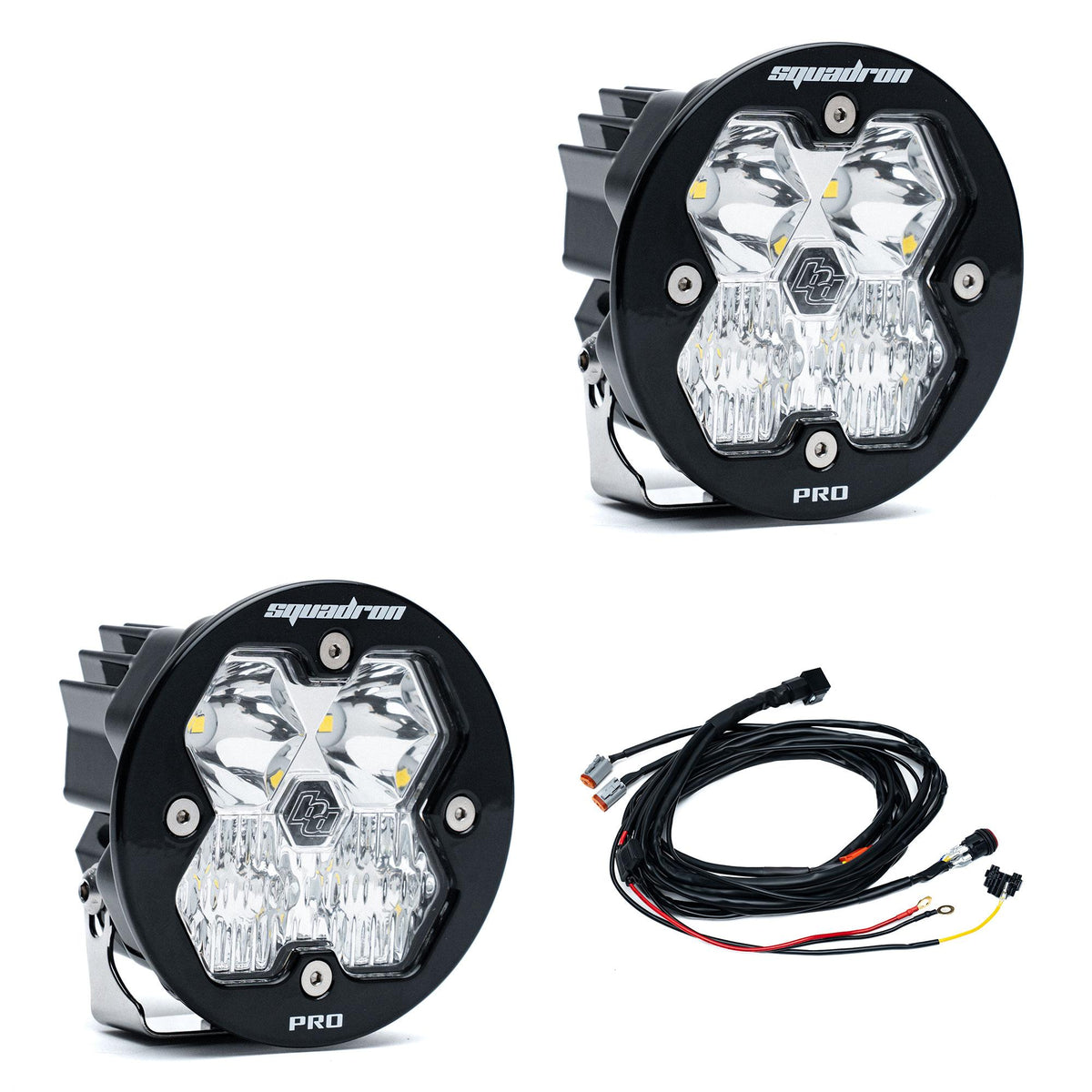 Squadron-R 2.0 Pro Black LED Auxiliary Light Pod Pair Universal Clear Baja Designs-2