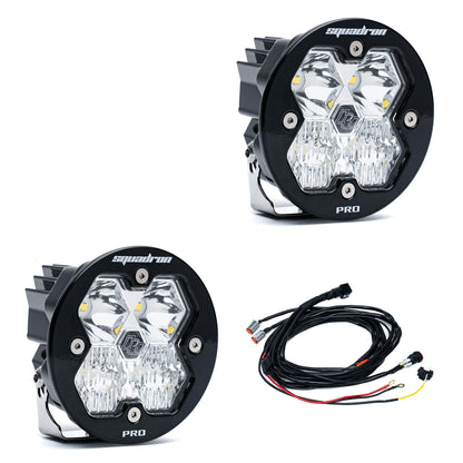 Squadron-R 2.0 Pro Black LED Auxiliary Light Pod Pair Universal Clear Baja Designs-2
