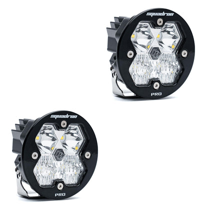 Squadron-R 2.0 Pro Black LED Auxiliary Light Pod Pair (No Harness) Universal Clear Baja Designs-1