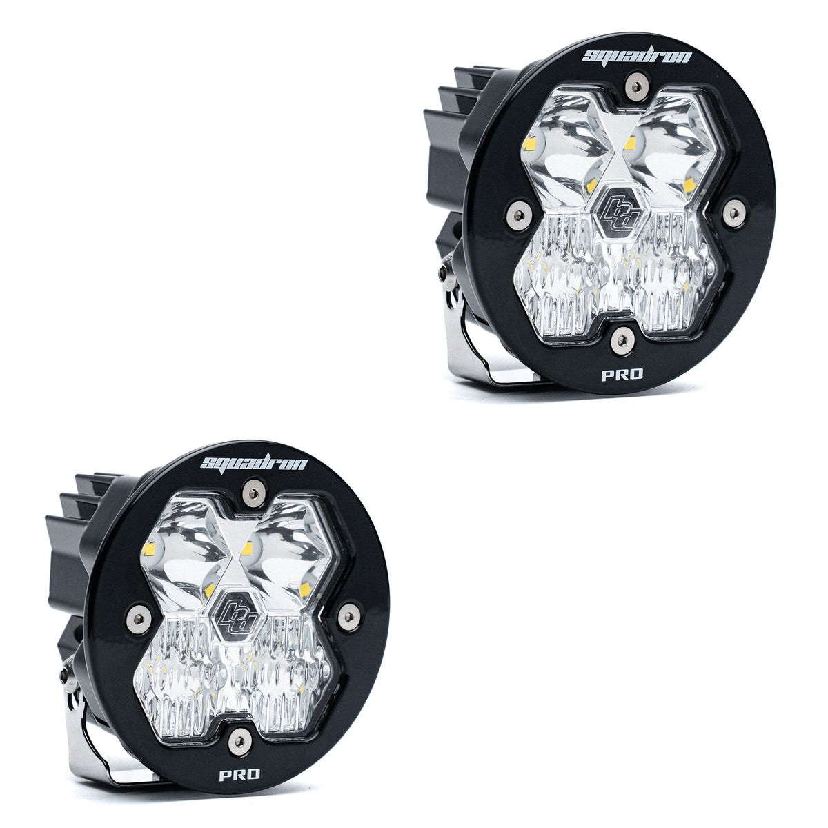 Squadron-R 2.0 Pro Black LED Auxiliary Light Pod Pair (No Harness) Universal Clear Baja Designs-1