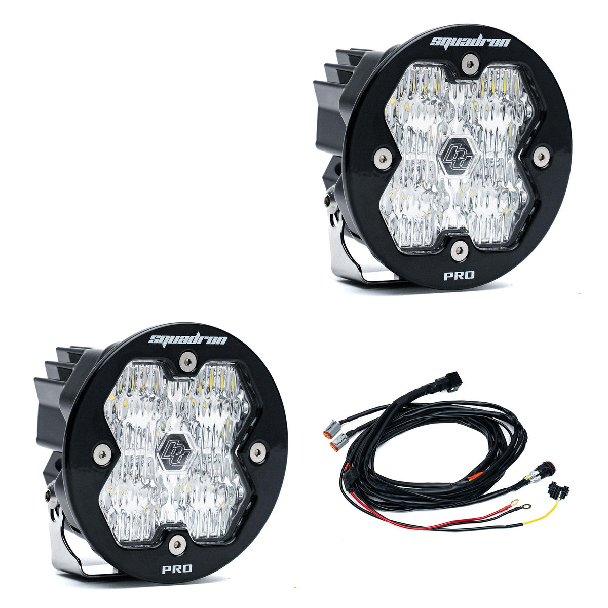 Squadron-R 2.0 Pro Black LED Auxiliary Light Pod Pair Universal Clear Baja Designs-1