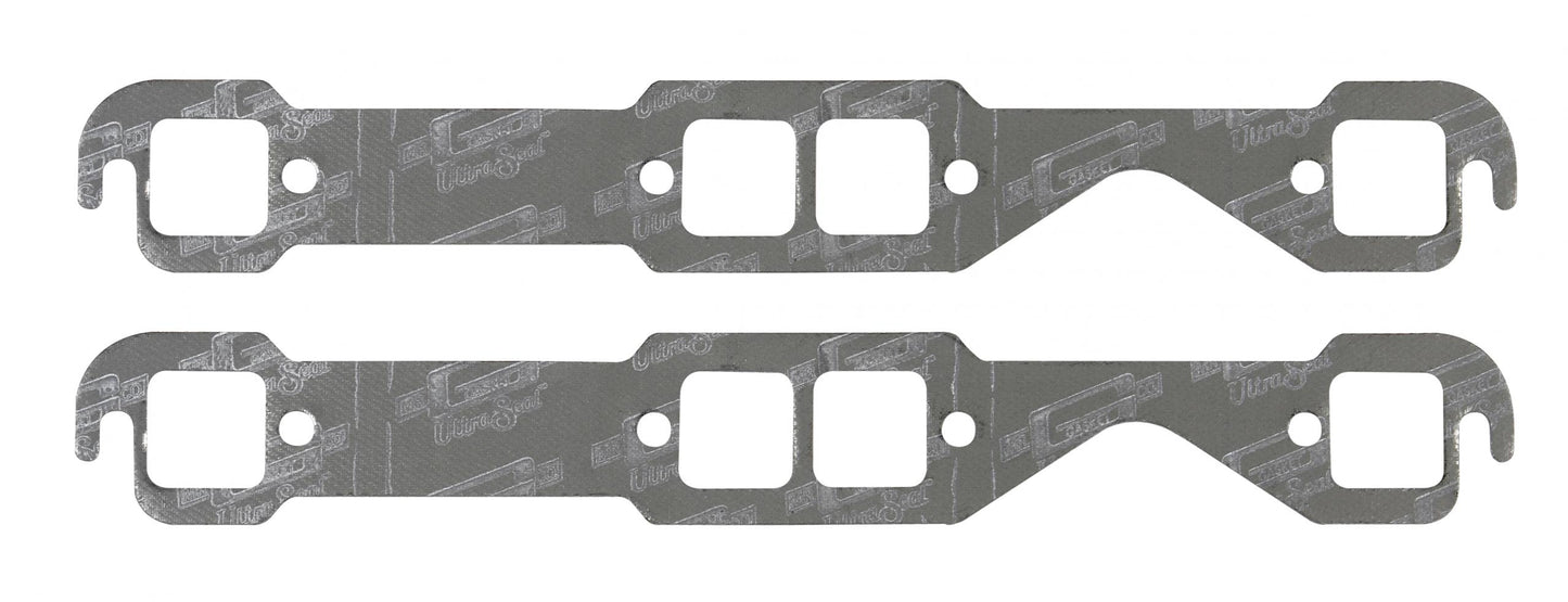 Ultra-Seal Header Gaskets Fits 1955-1991 Chevrolet 262-400 Gen I Small Block Square Ports, 1.45 Inch x 1.48 Inch Mr Gasket
