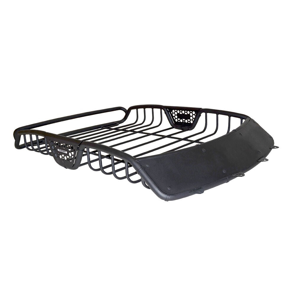SR10 Tubular Steel Roof Rack with Black Fairings Textured Black Go Rhino-4