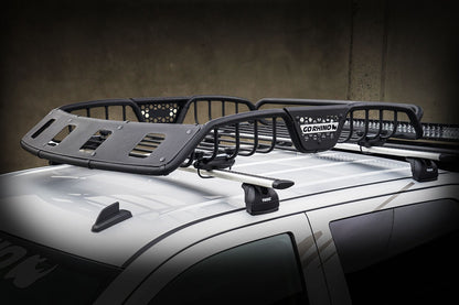SR40 Tubular Steel Roof Rack With 4x Light Mount Openings 48 Inch Long Textured Black Go Rhino-2