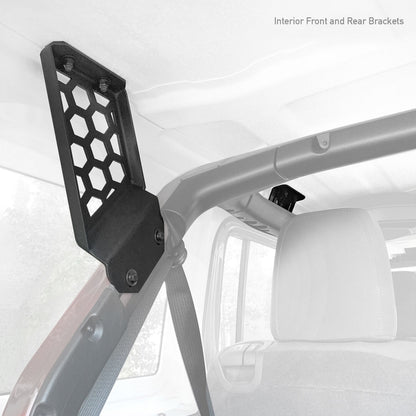 5910013T SRM Roll Bar Mounting Kit Jeep JLU Mount Textured Black 2018-2026 Jeep Wrangler Go Rhino-4