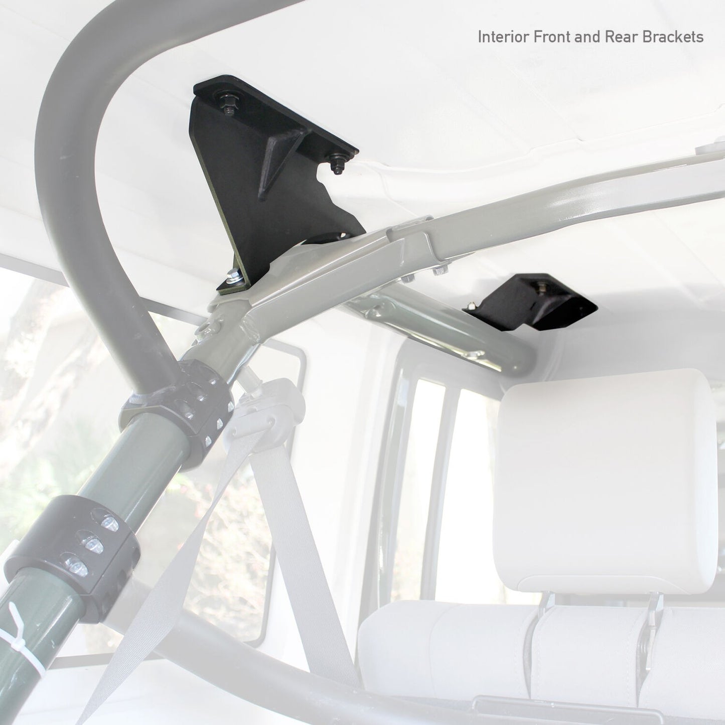 SRM Roll Bar Mounting Kit Jeep JK Mount Textured Black For 2007-2018 Jeep Wrangler JK Go Rhino-1