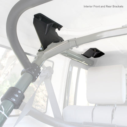 SRM Roll Bar Mounting Kit Jeep JK Mount Textured Black For 2007-2018 Jeep Wrangler JK Go Rhino-1