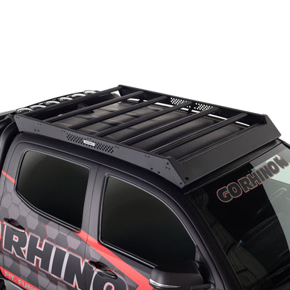 Ceros Low Profile Roof Rack Textured Black 2016-2023 Toyota Tacoma Go Rhino-8