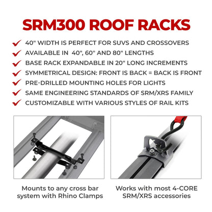 SRM300 60 Inch Long Flat Platform Rack Go Rhino-5