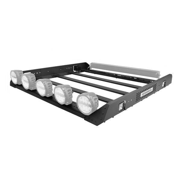 SRM400 Fabricated Customizable Steel Basket Roof Rack Textured Black Go Rhino-31