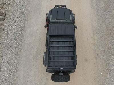 SRM400 Fabricated Customizable Steel Basket Roof Rack Textured Black Go Rhino-11