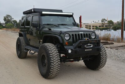 SRM400 Fabricated Customizable Steel Basket Roof Rack Textured Black Go Rhino-3