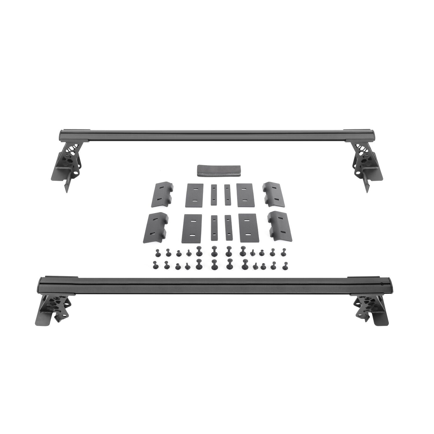 XRS Cross Bars Truck Bed Rail Kit for Mid Sized Trucks without Tonneau Covers Textured Black 2005-2026 Nissan Frontier 2015-2026 Colorado/Canyon 2016-2026 Toyota Tacoma Go Rhino-2