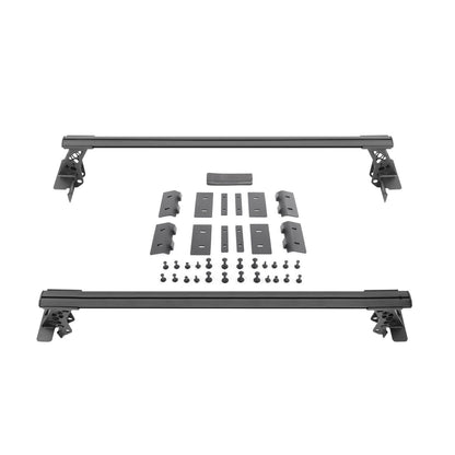 XRS Cross Bars Truck Bed Rail Kit for Mid Sized Trucks without Tonneau Covers Textured Black 2005-2026 Nissan Frontier 2015-2026 Colorado/Canyon 2016-2026 Toyota Tacoma Go Rhino-2