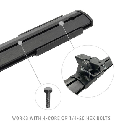 XRS Cross Bars Truck Bed Rail Kit for Mid Sized Trucks without Tonneau Covers Textured Black 2005-2026 Nissan Frontier 2015-2026 Colorado/Canyon 2016-2026 Toyota Tacoma Go Rhino-5