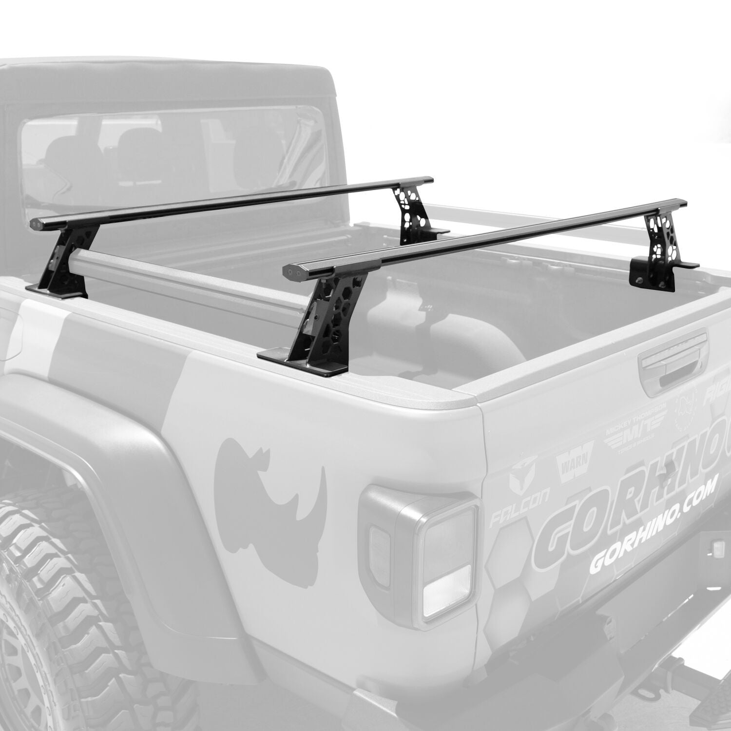 XRS Cross Bars Truck Bed Rail Kit for Mid Sized Trucks without Tonneau Covers Textured Black 2005-2026 Nissan Frontier 2015-2026 Colorado/Canyon 2016-2026 Toyota Tacoma Go Rhino-10