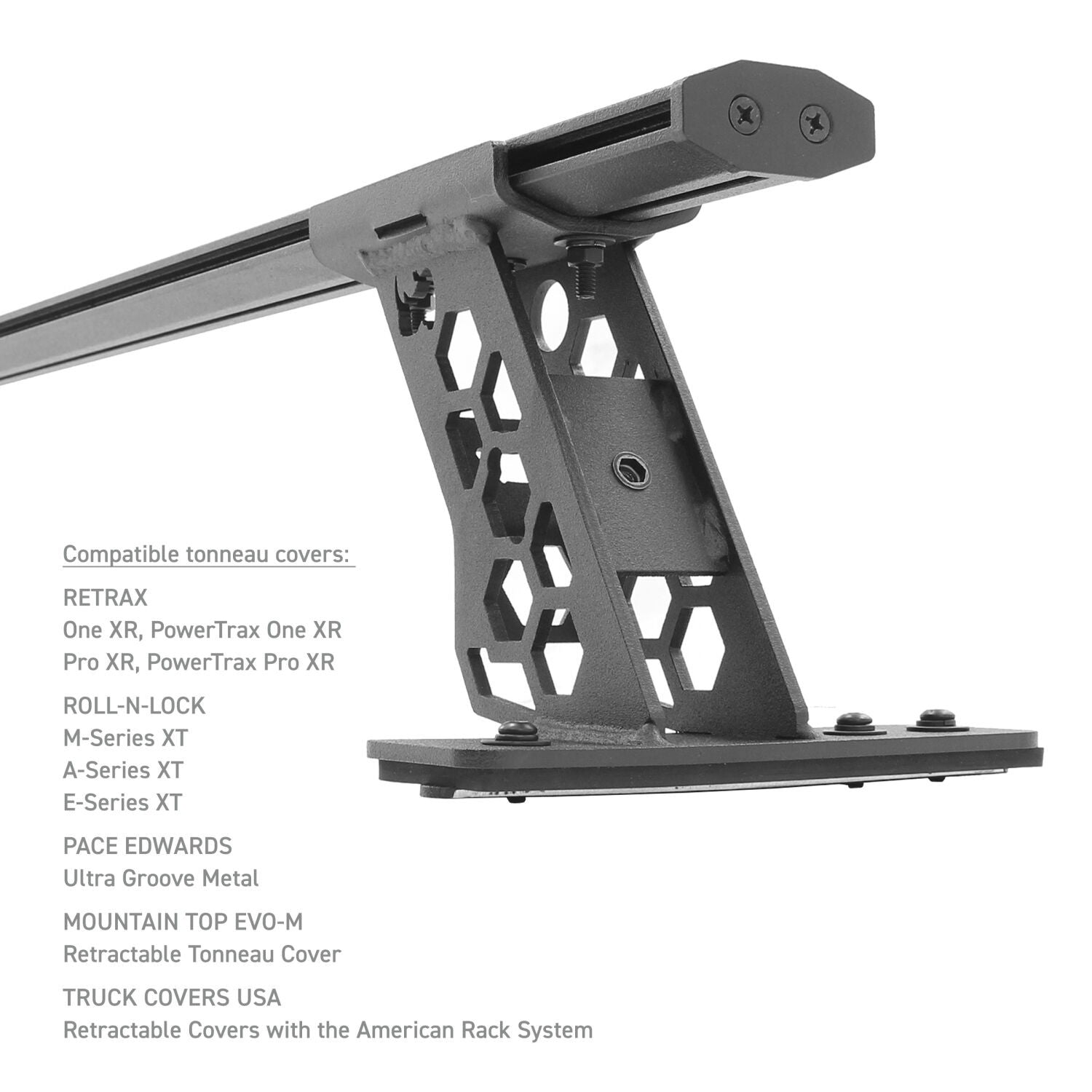 XRS Cross Bars Bed Rail Kit for Full/Mid Sized Trucks W/Tonneau Cover T Tracks Textured Black 2006-2026 Nissan Frontier 2016-2026 Toyota Tacoma 2017-2026 Ford F-250/F-350 Go Rhino-6