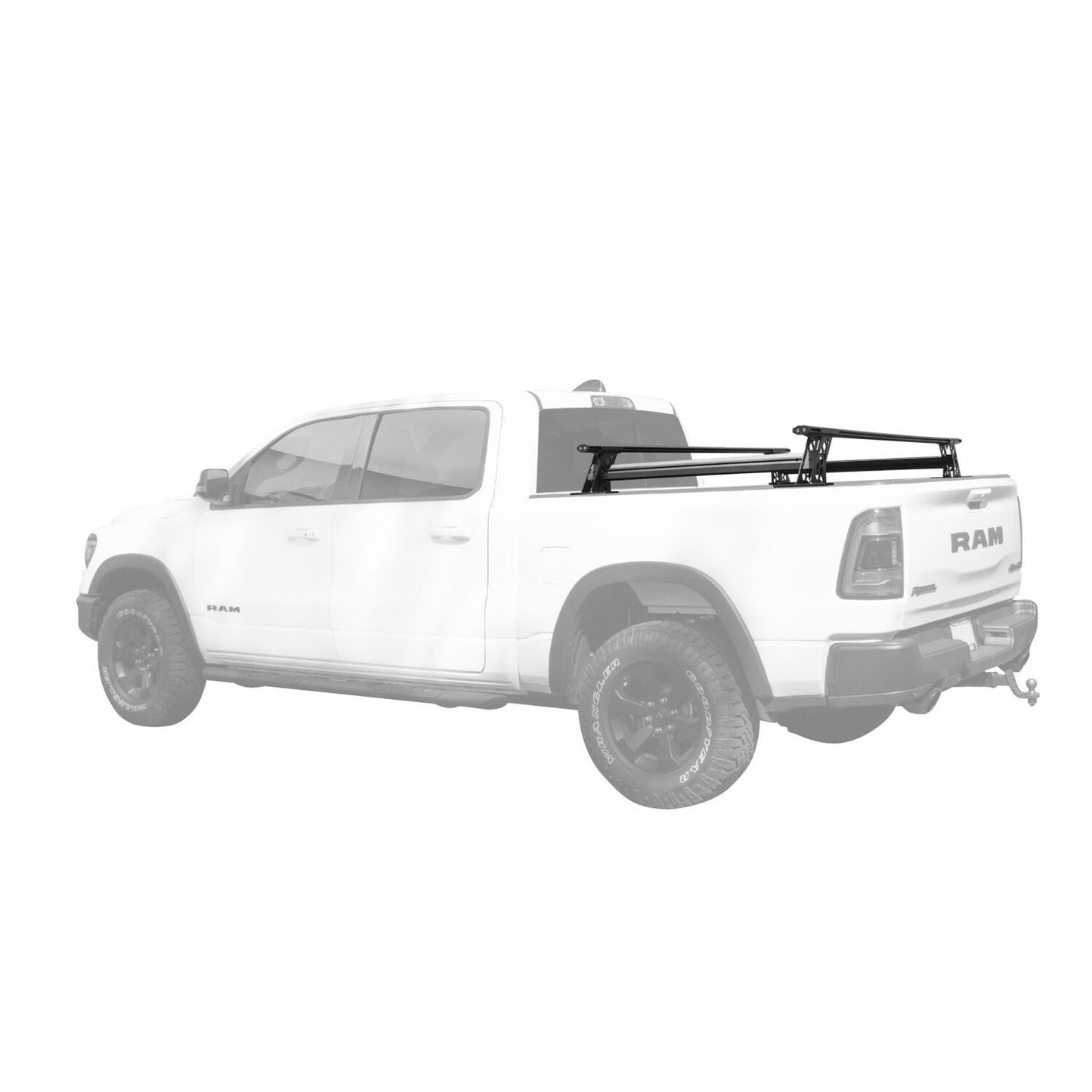 XRS Cross Bars Bed Rail Kit for Full/Mid Sized Trucks W/Tonneau Cover T Tracks Textured Black 2006-2026 Nissan Frontier 2016-2026 Toyota Tacoma 2017-2026 Ford F-250/F-350 Go Rhino-9