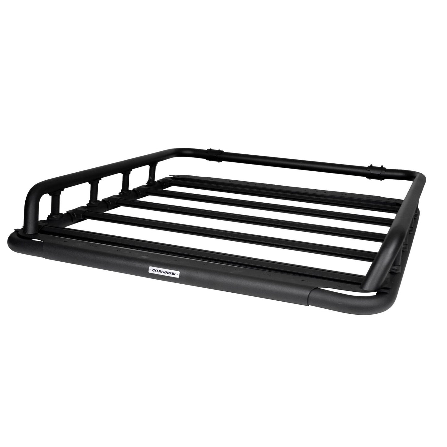 SRM500 Flat Platform Roof Rack With Side & Rear Rail Kit Textured Black Go Rhino-6