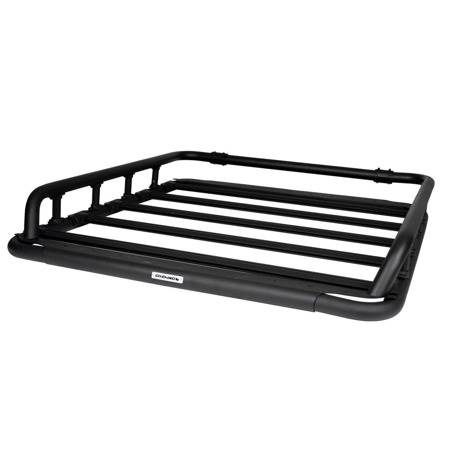 SRM500 Flat Platform Roof Rack With Side & Rear Rail Kit Textured Black Go Rhino-6