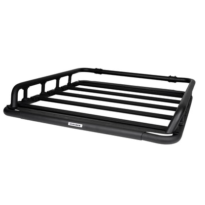 SRM500 Flat Platform Roof Rack With Side & Rear Rail Kit Textured Black Go Rhino-6