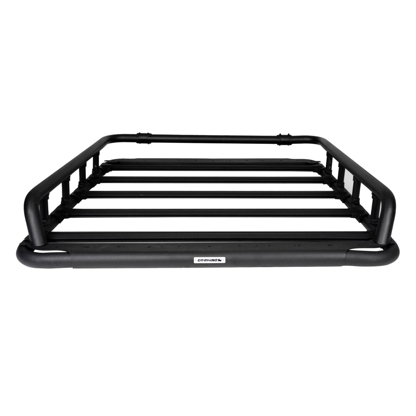 SRM500 Flat Platform Roof Rack With Side & Rear Rail Kit Textured Black Go Rhino-7