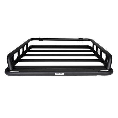 SRM500 Flat Platform Roof Rack With Side & Rear Rail Kit Textured Black Go Rhino-7