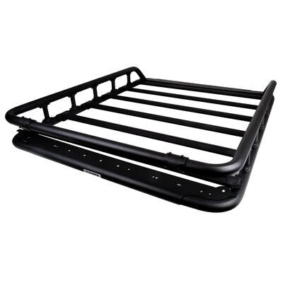 SRM500 Flat Platform Roof Rack With Side & Rear Rail Kit Textured Black Go Rhino-3
