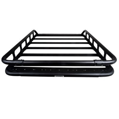 SRM500 Flat Platform Roof Rack With Side & Rear Rail Kit Textured Black Go Rhino-4
