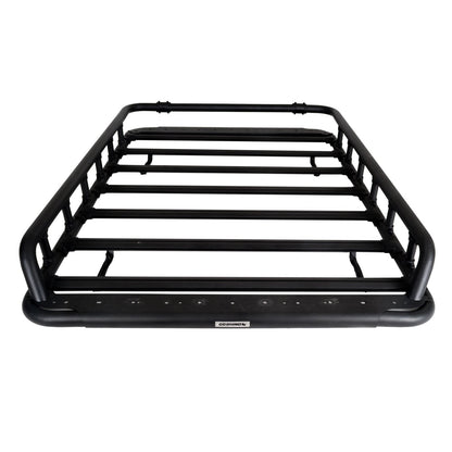 SRM500 Flat Platform Roof Rack With Side & Rear Rail Kit Textured Black Go Rhino-1