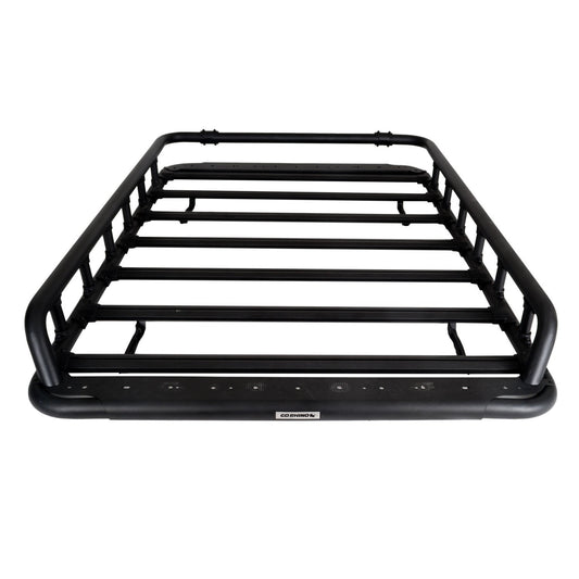 SRM500 Flat Platform Roof Rack With Side & Rear Rail Kit Textured Black Go Rhino-1