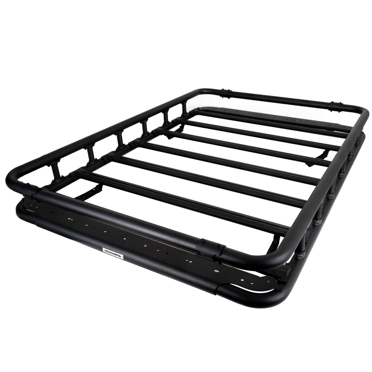 SRM500 Flat Platform Roof Rack With Full Rail Kit Textured Black Go Rhino