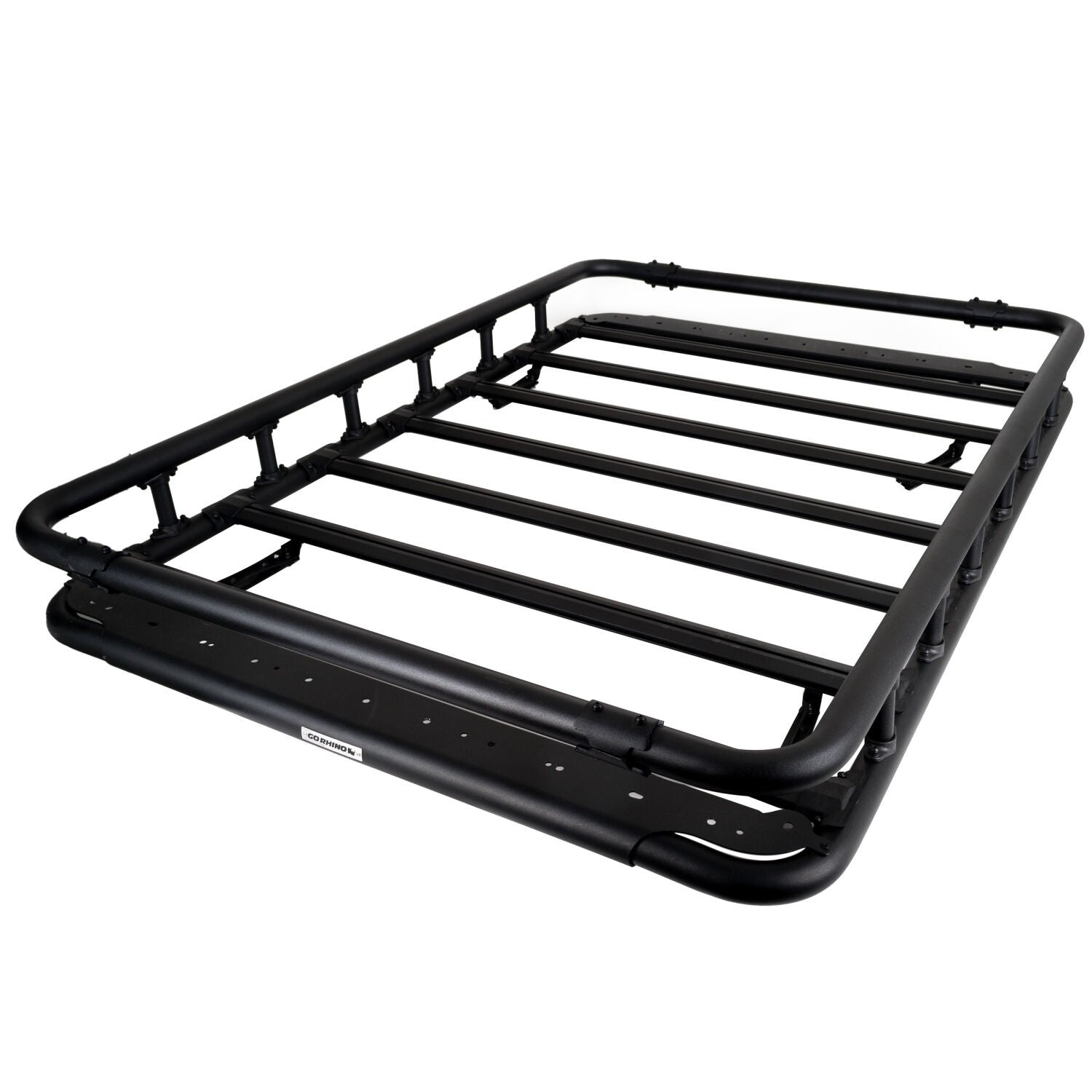 SRM500 Flat Platform Roof Rack With Full Rail Kit Textured Black Go Rhino