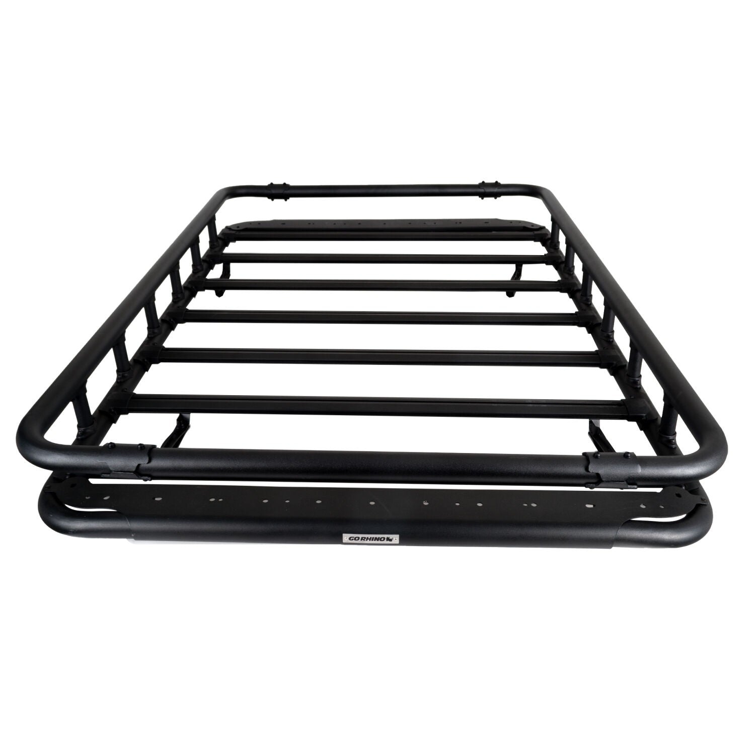 SRM500 Flat Platform Roof Rack With Full Rail Kit Textured Black Go Rhino-1
