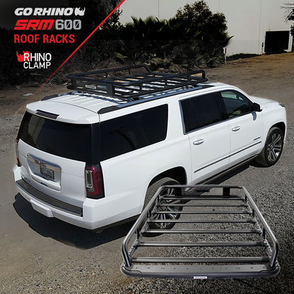 SRM600 Tubular Basket Style Roof Rack Textured Black Go Rhino-8