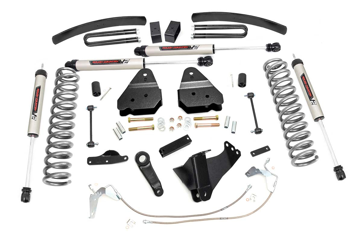 Rough Country 6 Inch Suspension Lift Kit V2 Monotube Shocks 08-10 F-250/350 4WD Rough Country