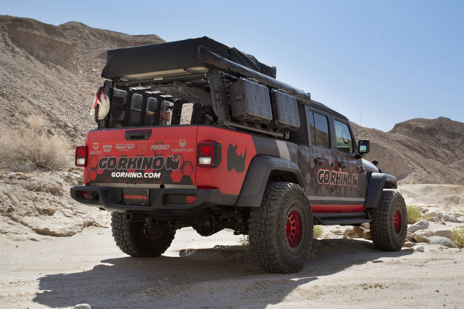 XRS Overland Xtreme Rack Jeep Gladiator JT Textured Black 2020-2025 Jeep Gladiator Go Rhino-2