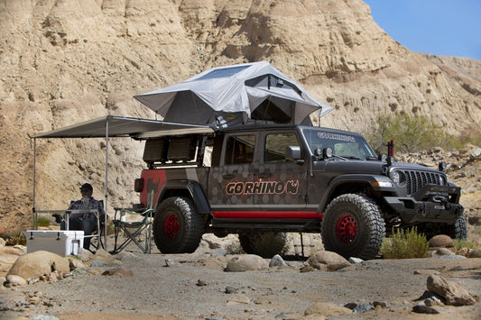 XRS/SRM Awning Bracket Kit Textured Black Go Rhino-1