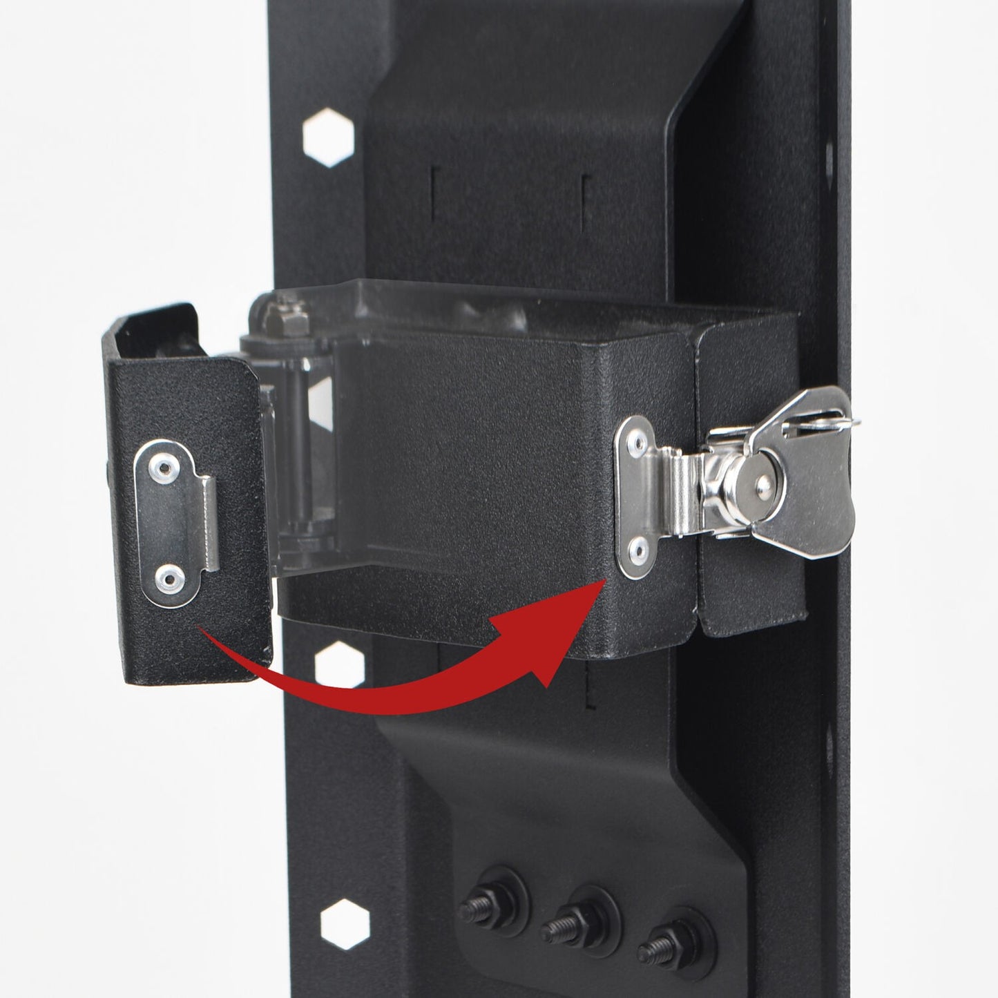 XRS/SRM 4 CORE Hi Lift Jack Mount with Clamp Textured Black Go Rhino-2