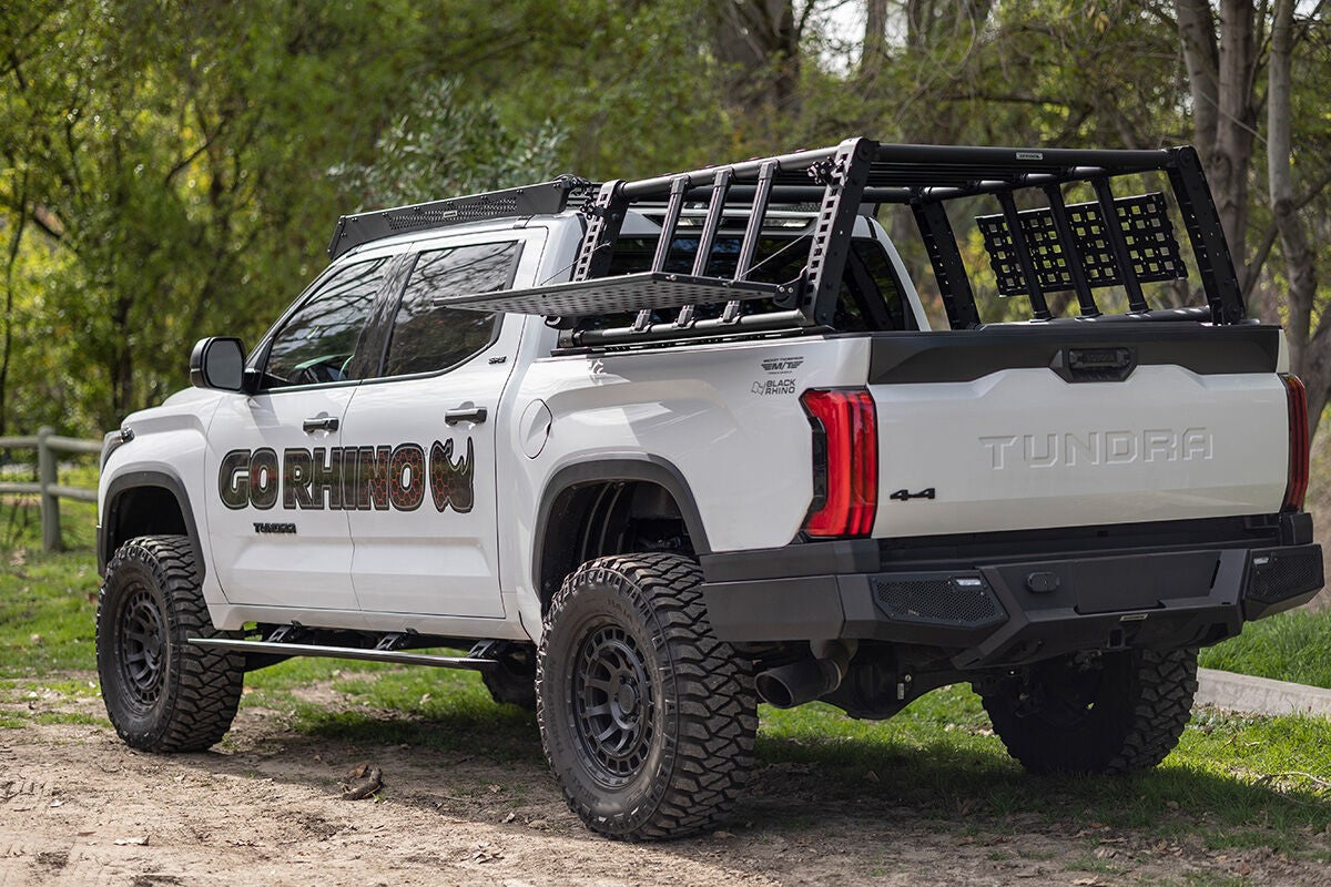 XRS Accessory Gear Table Full Sized Truck Textured Black 2014-2026 Toyota Tundra 2015-2026 Ford F-150 2019-2026 Silverado/Sierra 1500 Go Rhino-1