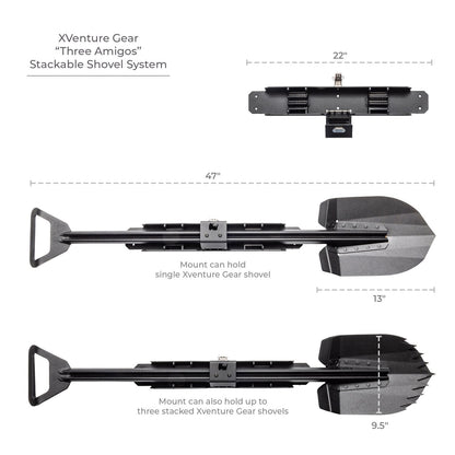XRS/SRM 4 CORE Shovel Mount Kit Textured Black Go Rhino-10