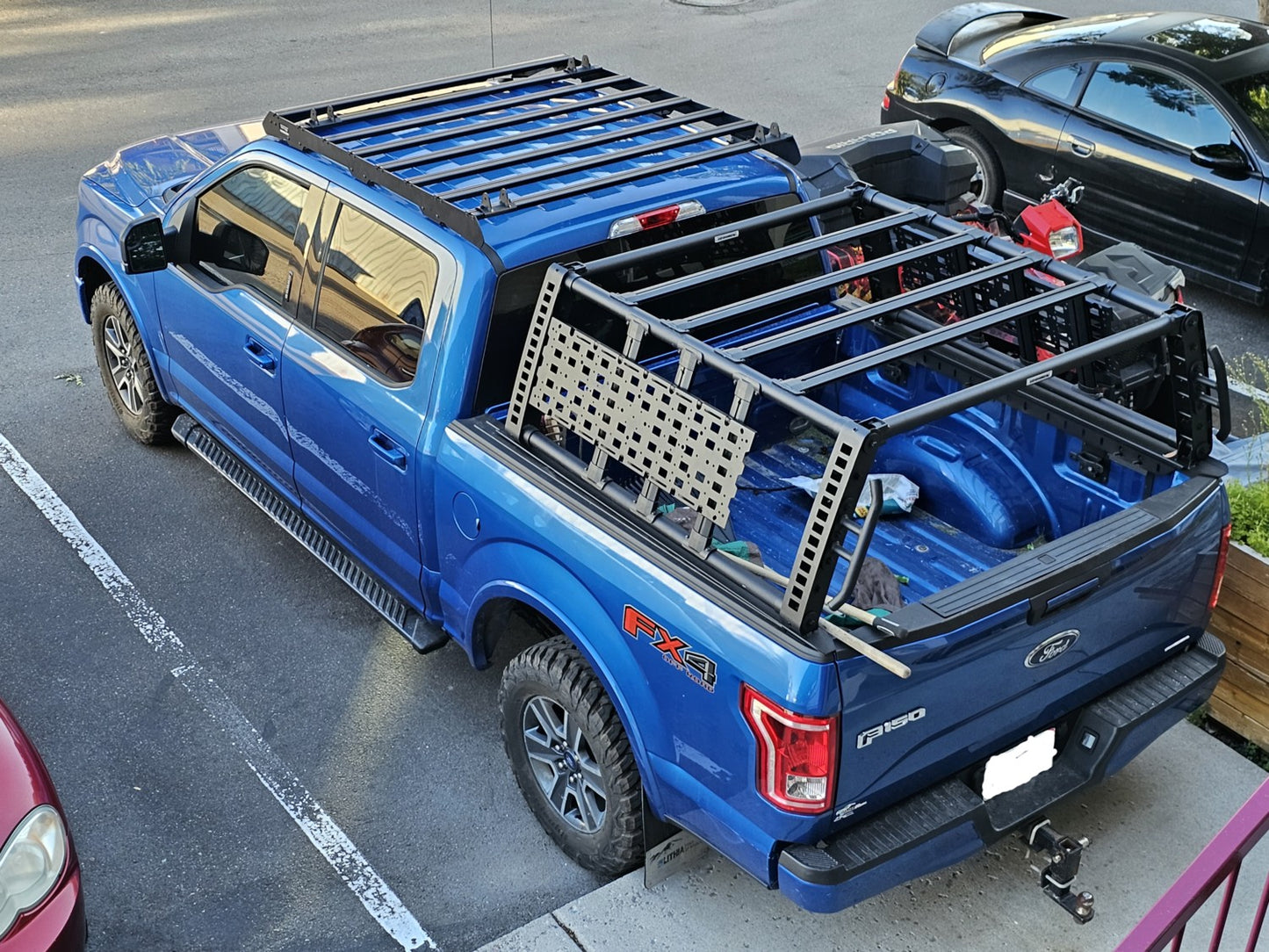 XRS Overland Xtreme Rack Full Size Trucks Textured Black 2014-2026 Toyota Tundra 2015-2026 Ford F-150 2019-2026 Silverado/Sierra 1500 Go Rhino-9