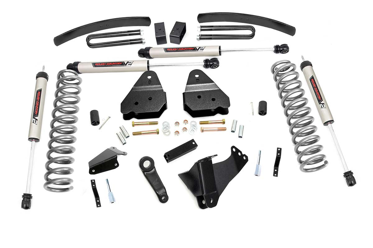 Rough Country 6 Inch Suspension Lift Kit 05-07 F-250 4WD V2 Monotube Rough Country